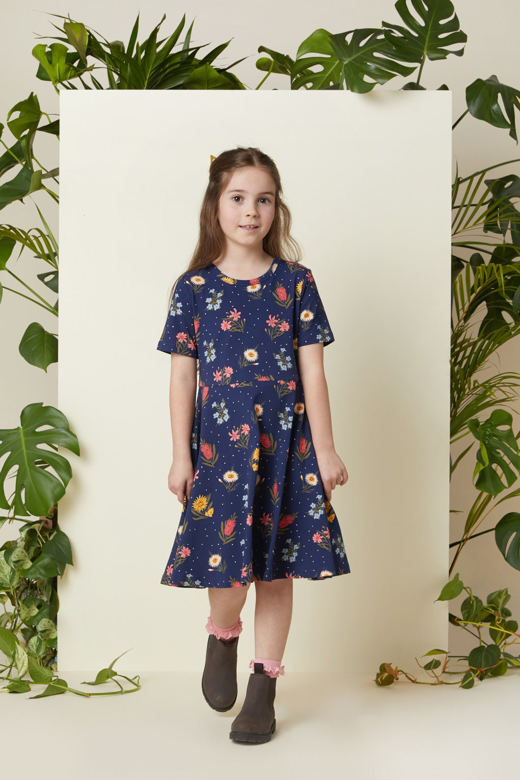 Princess Highway Kids - Mia Jersey Kids Dress - navy