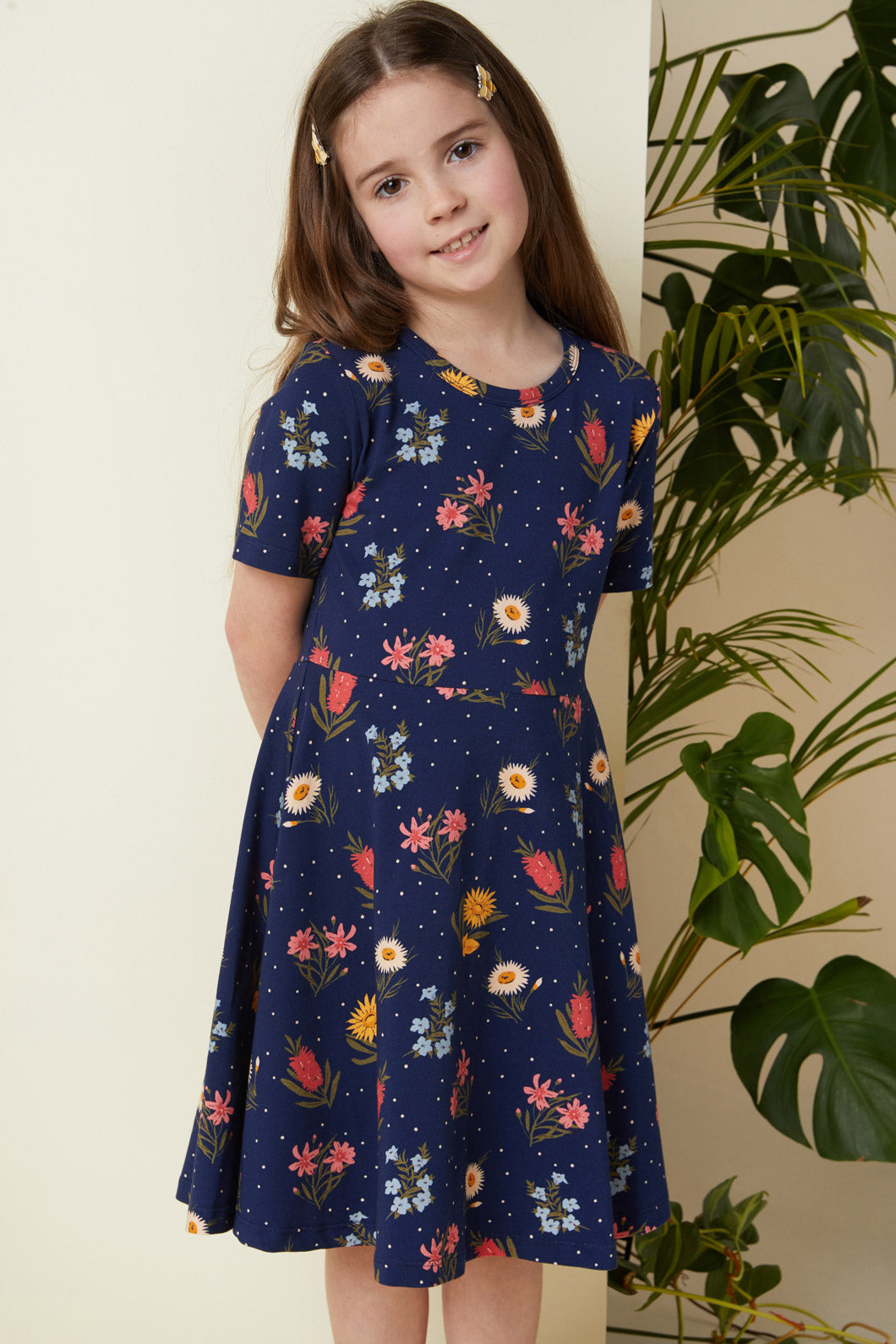 Princess Highway Kids - Mia Jersey Kids Dress - navy