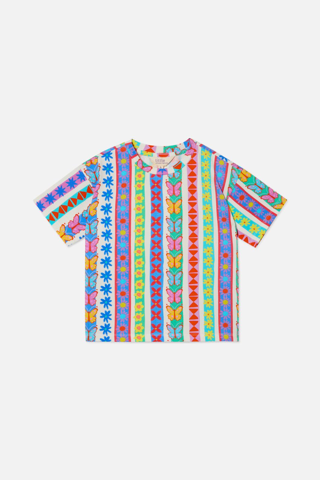Princess Highway Kids - Daisy Stripe Kids SS Tee - multi
