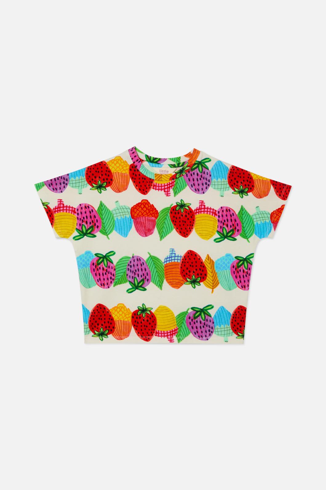 Princess Highway Kids - Acorn Stripe Kids Tee - cream