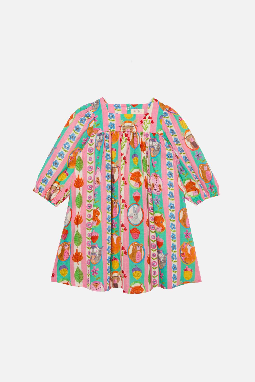 Princess Highway Kids - Woodland Stripe Kids Dress - multi