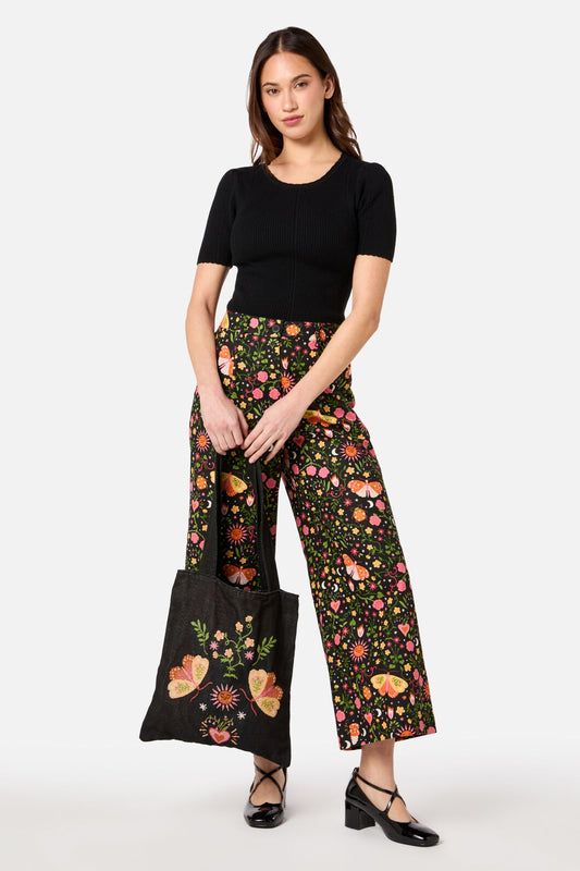 Princess Highway - Folk Art Tote - black