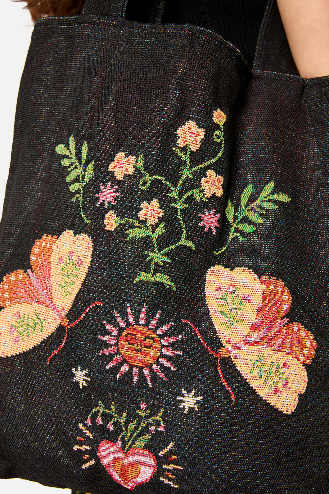 Princess Highway - Folk Art Tote - black