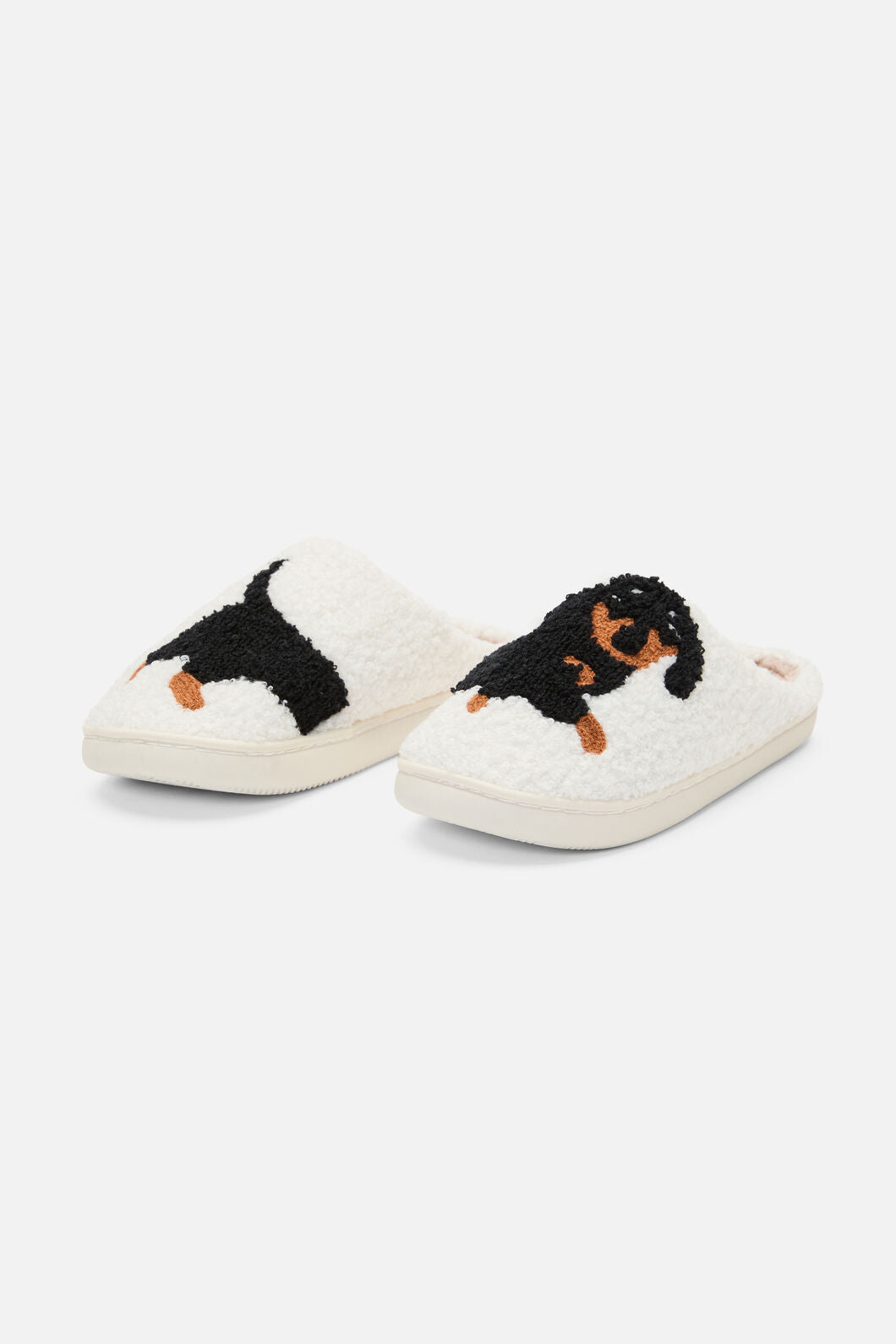 Princess Highway - Dachshund Slippers - white