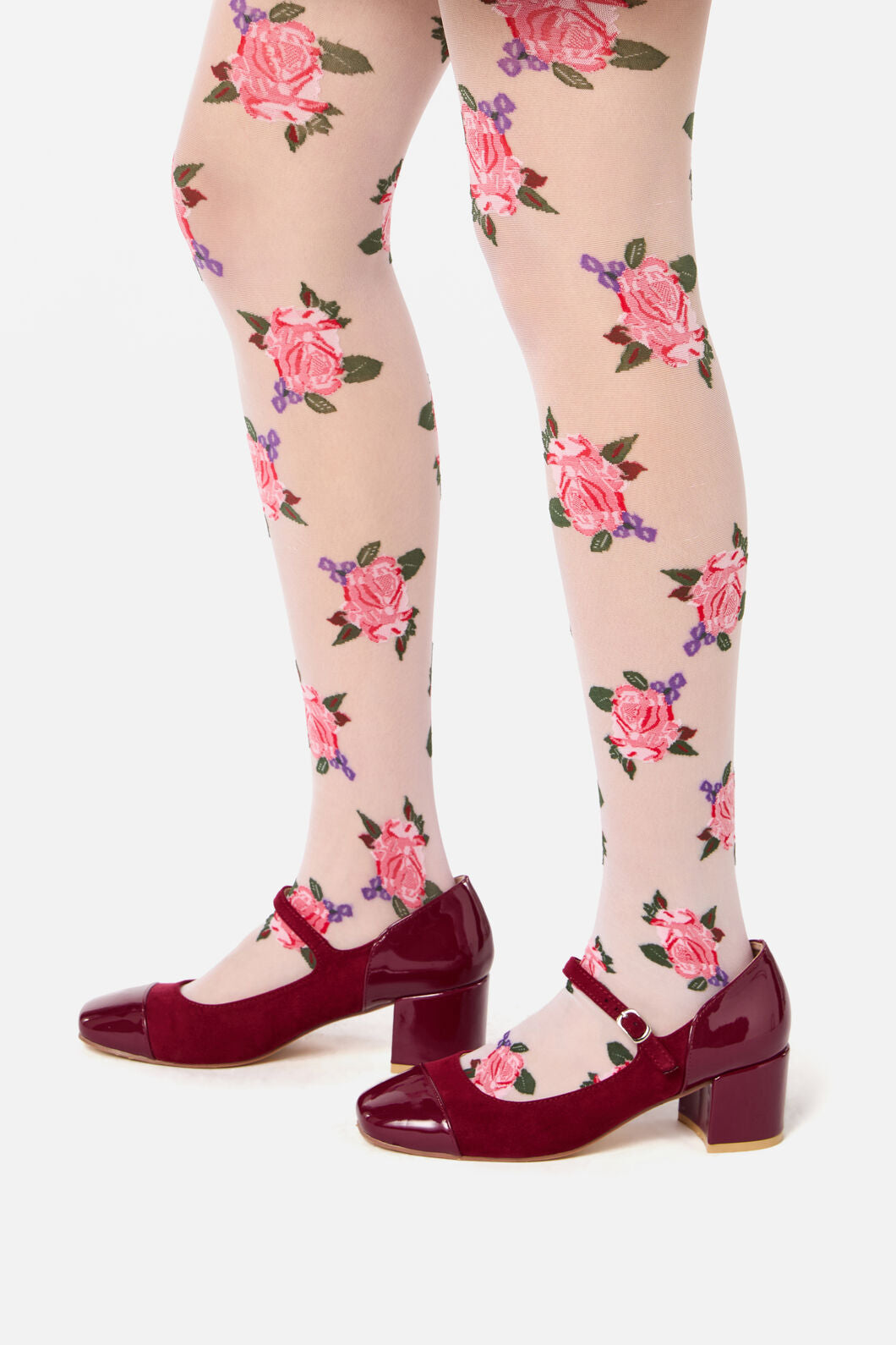 Princess Highway - Cream Sheer Roses Tights - cream