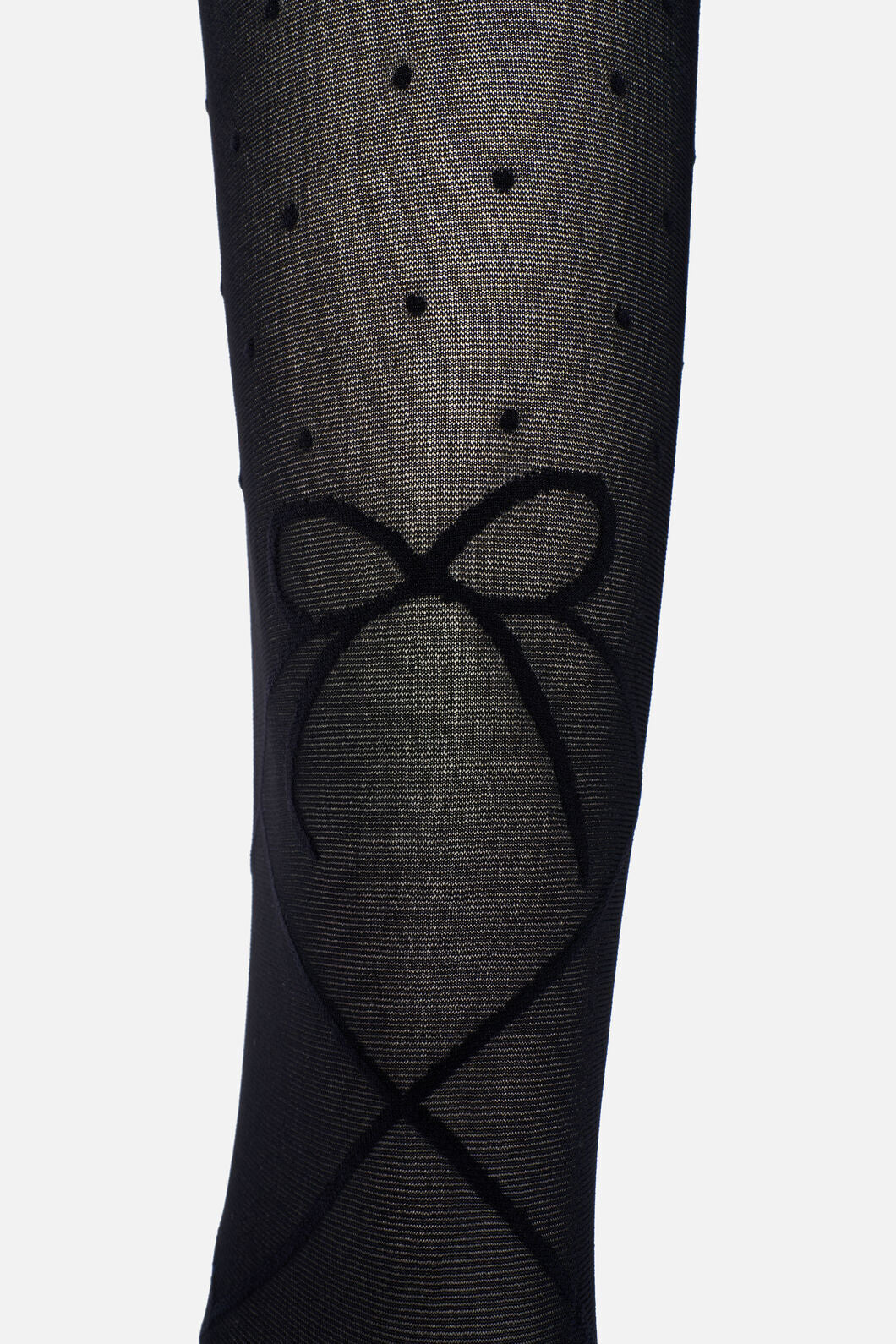 Princess Highway - Black Spot & Bow Tights - black