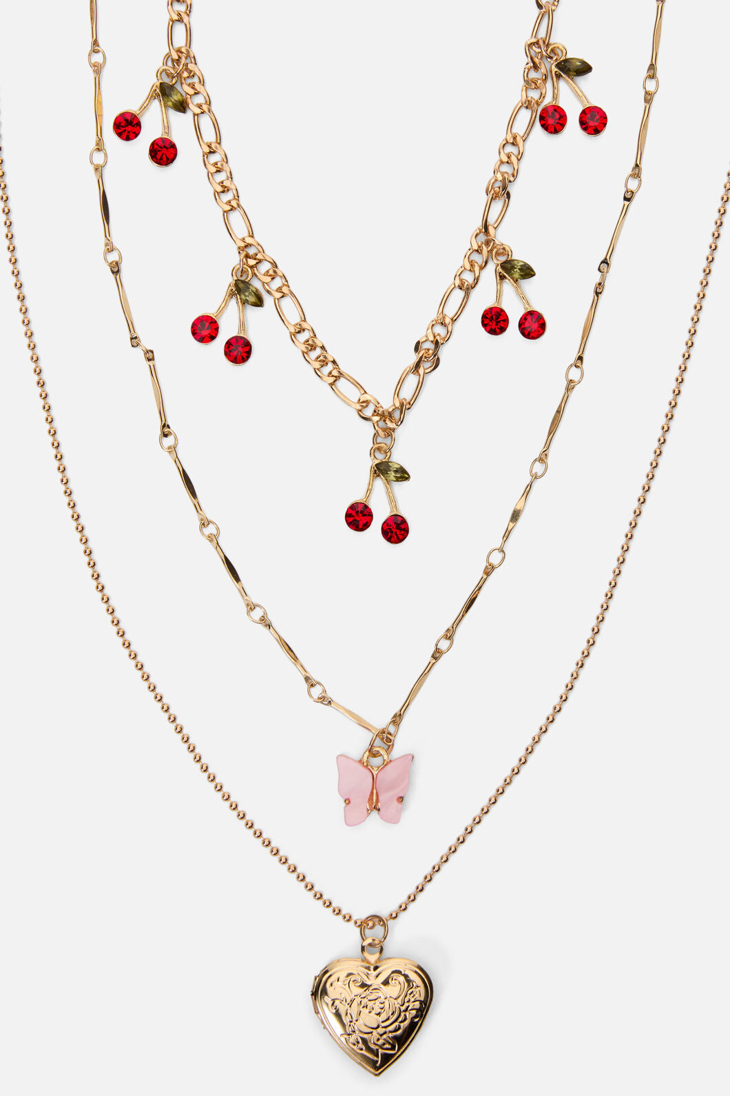 Princess Highway - Sweet Necklace Set - gold