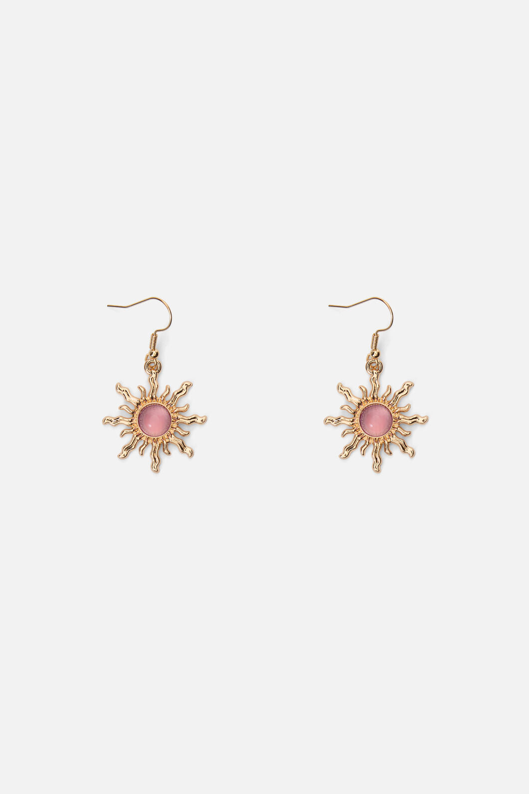 Princess Highway - Soft Pink Sun Earrings - gold