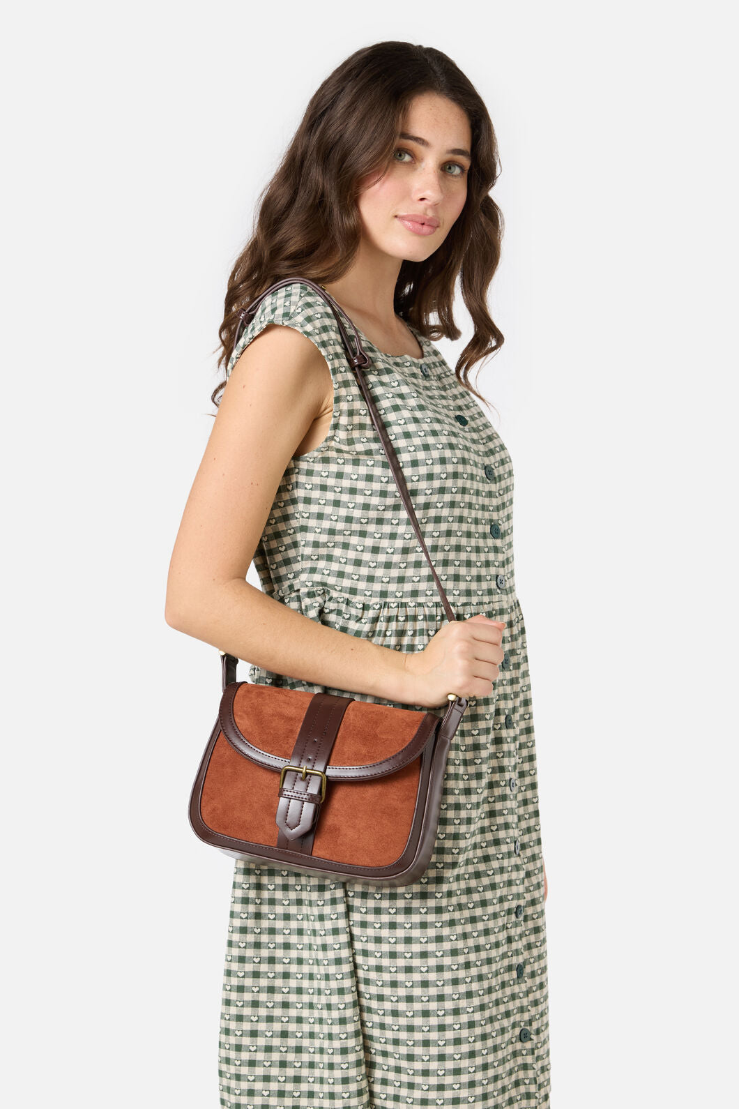 Princess Highway - Suede Look Vintage Bag - chocolate