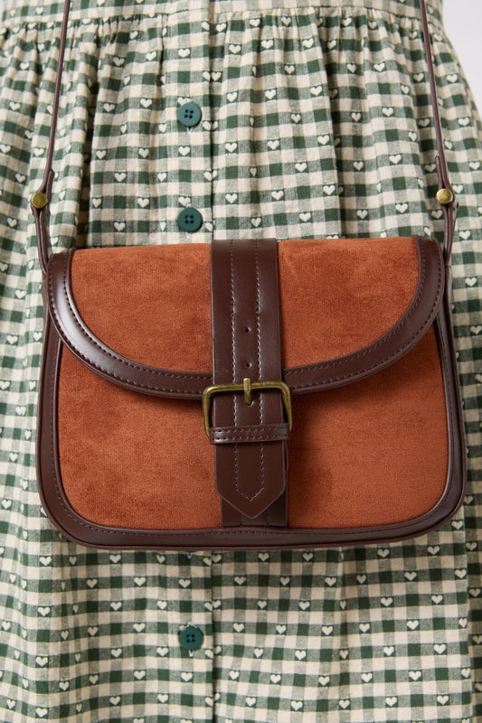 Princess Highway - Suede Look Vintage Bag - chocolate
