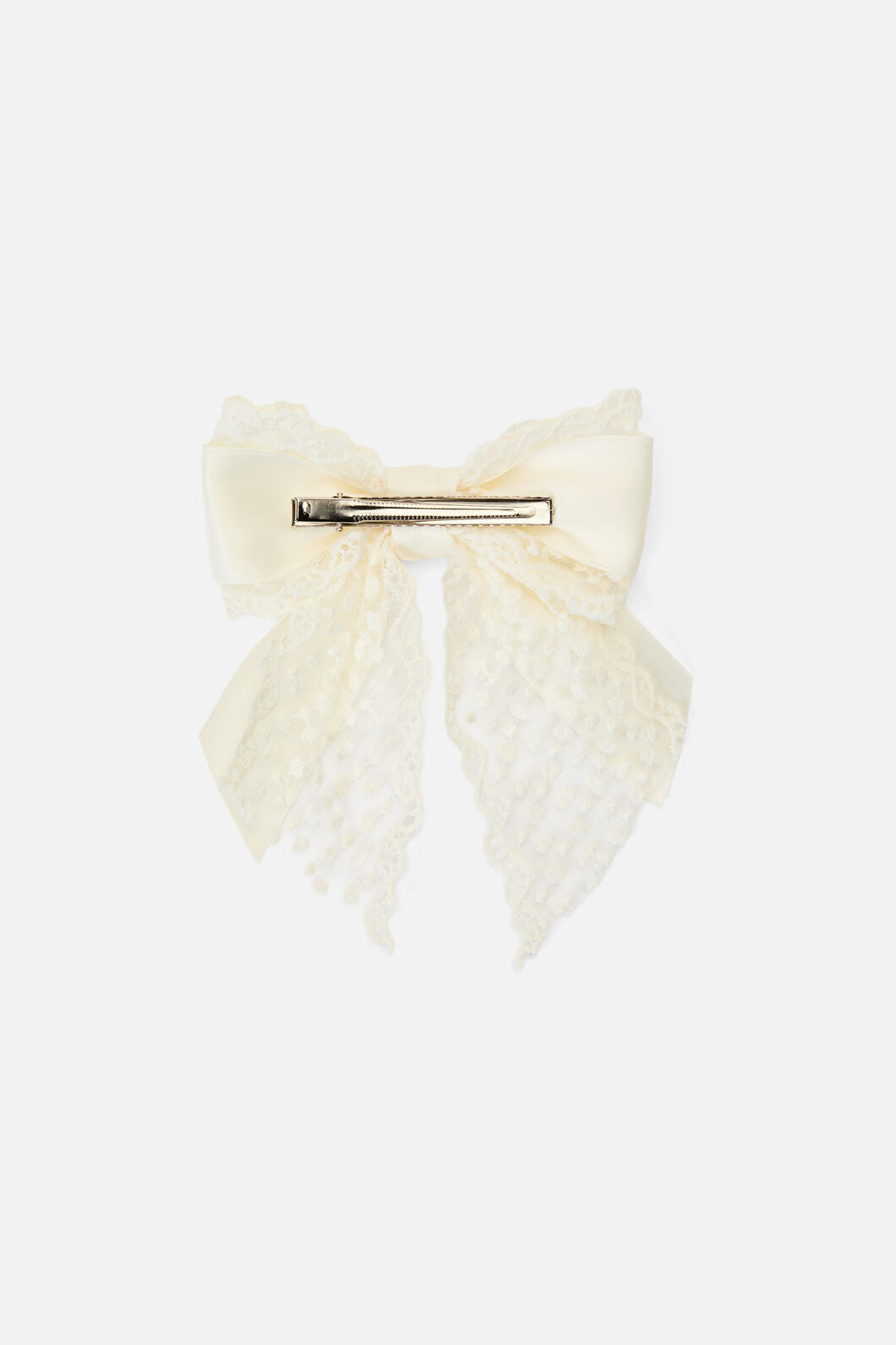 Princess Highway - Cream Lace Satin Bow Clip - cream