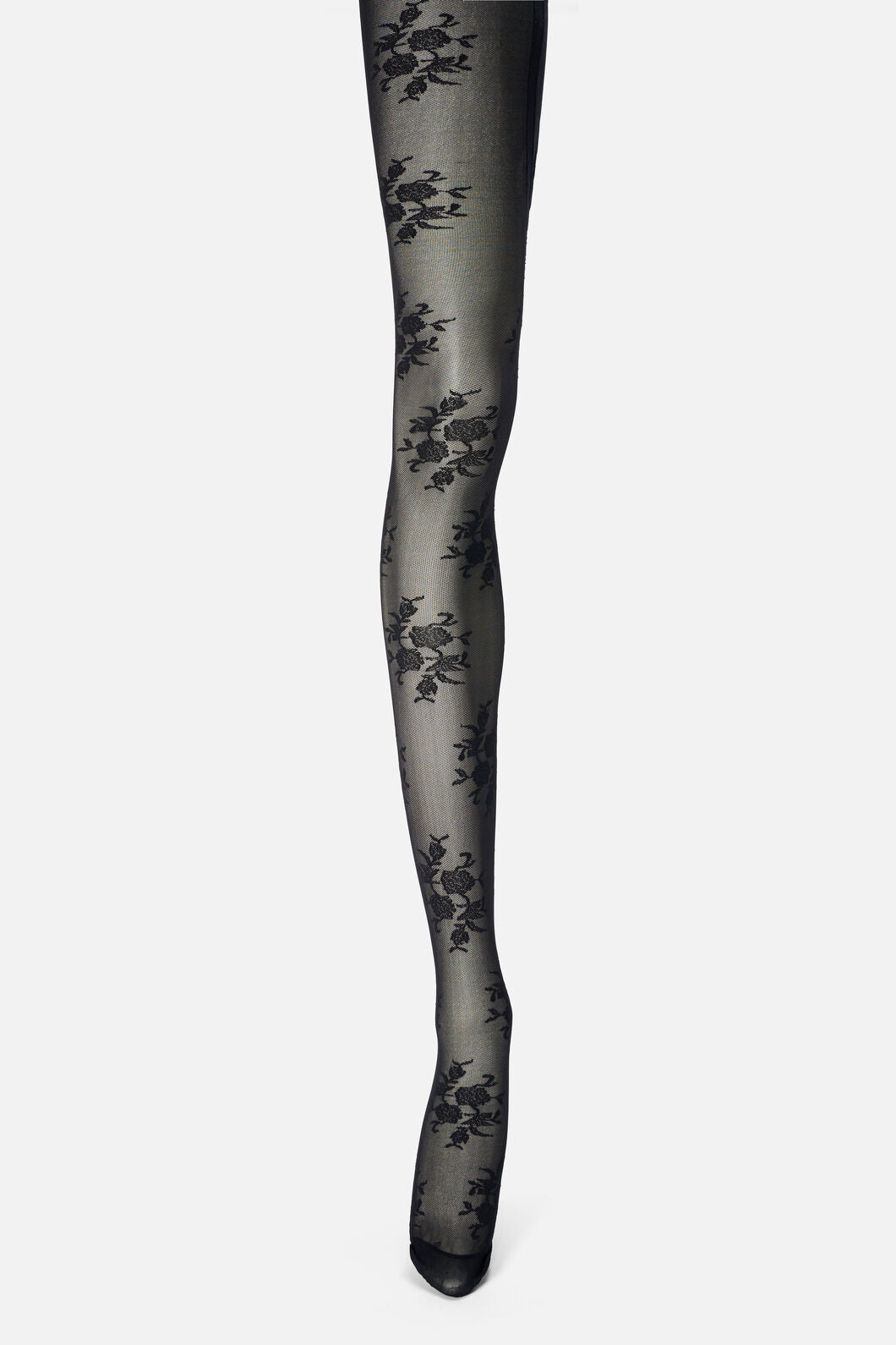Princess Highway - Black Roses Sheer Tights - black