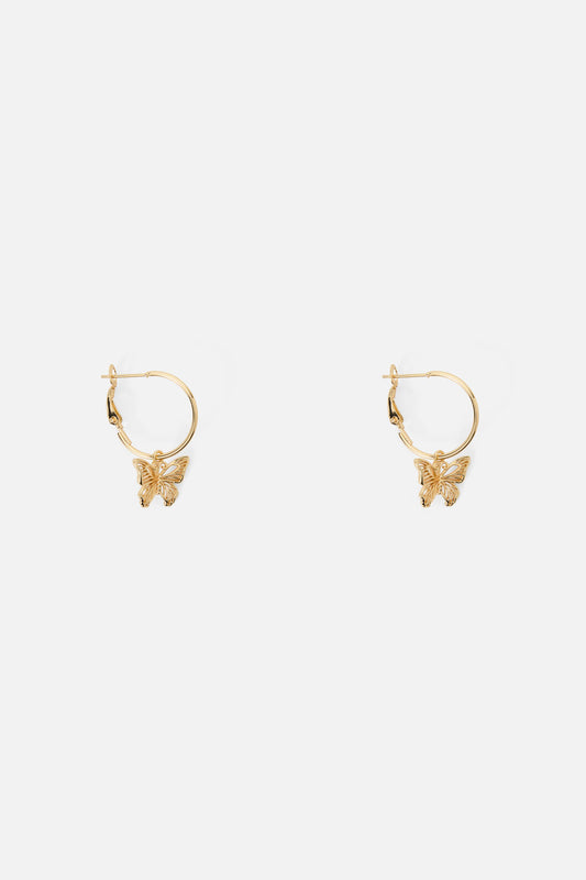 Princess Highway - Butterfly Sleeper Earrings - gold
