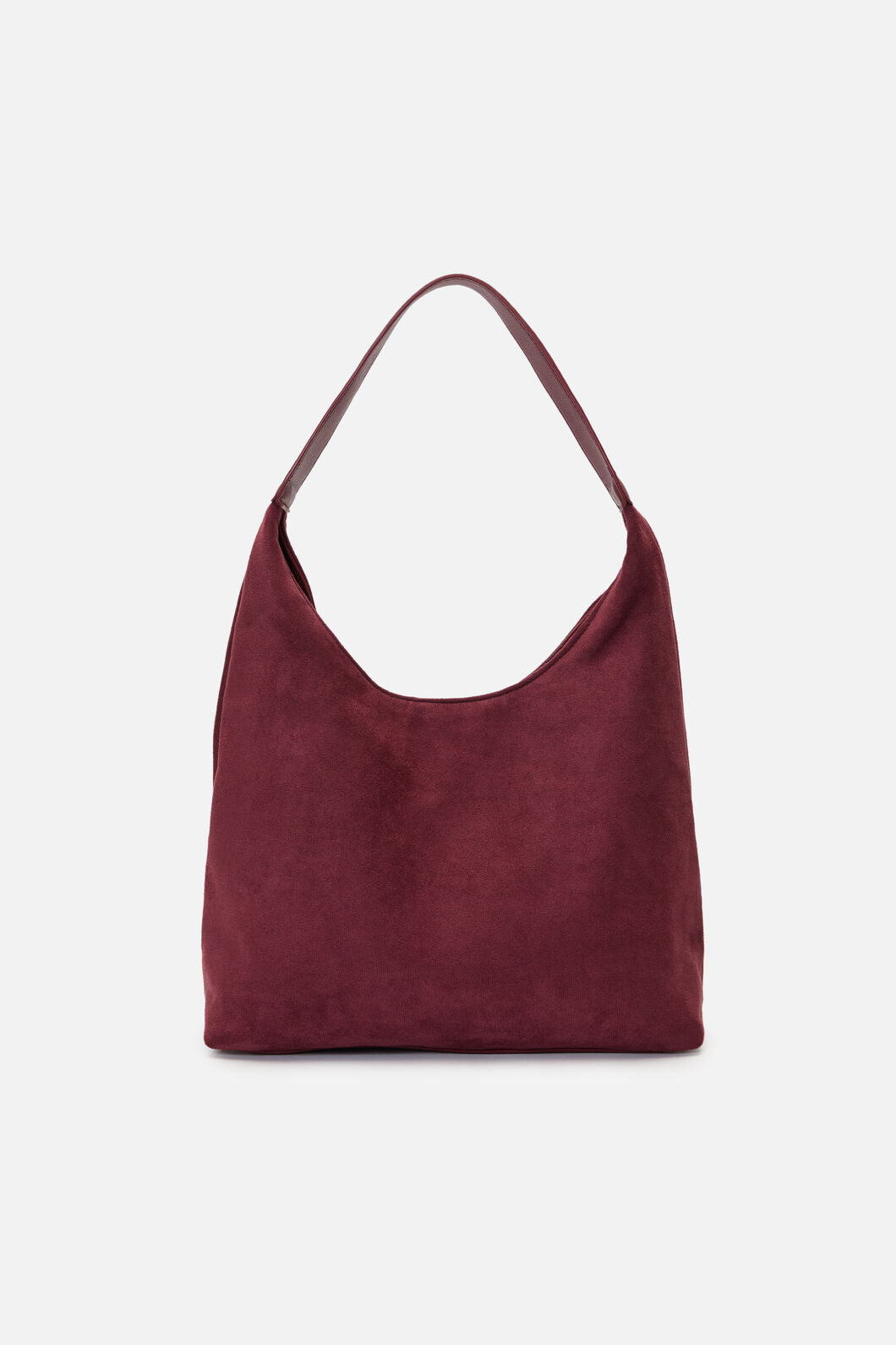 Princess Highway - Faux Suede Slouch Bag - burgundy