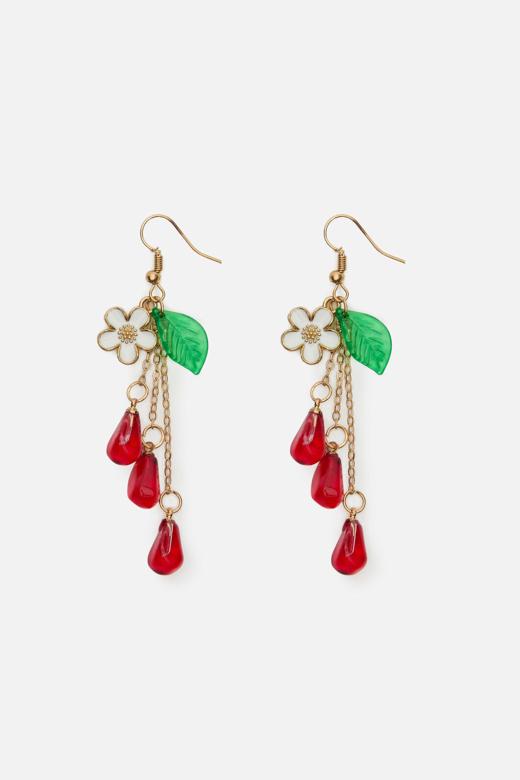 Princess Highway - Pomegranate Seed & Daisy Earri - red