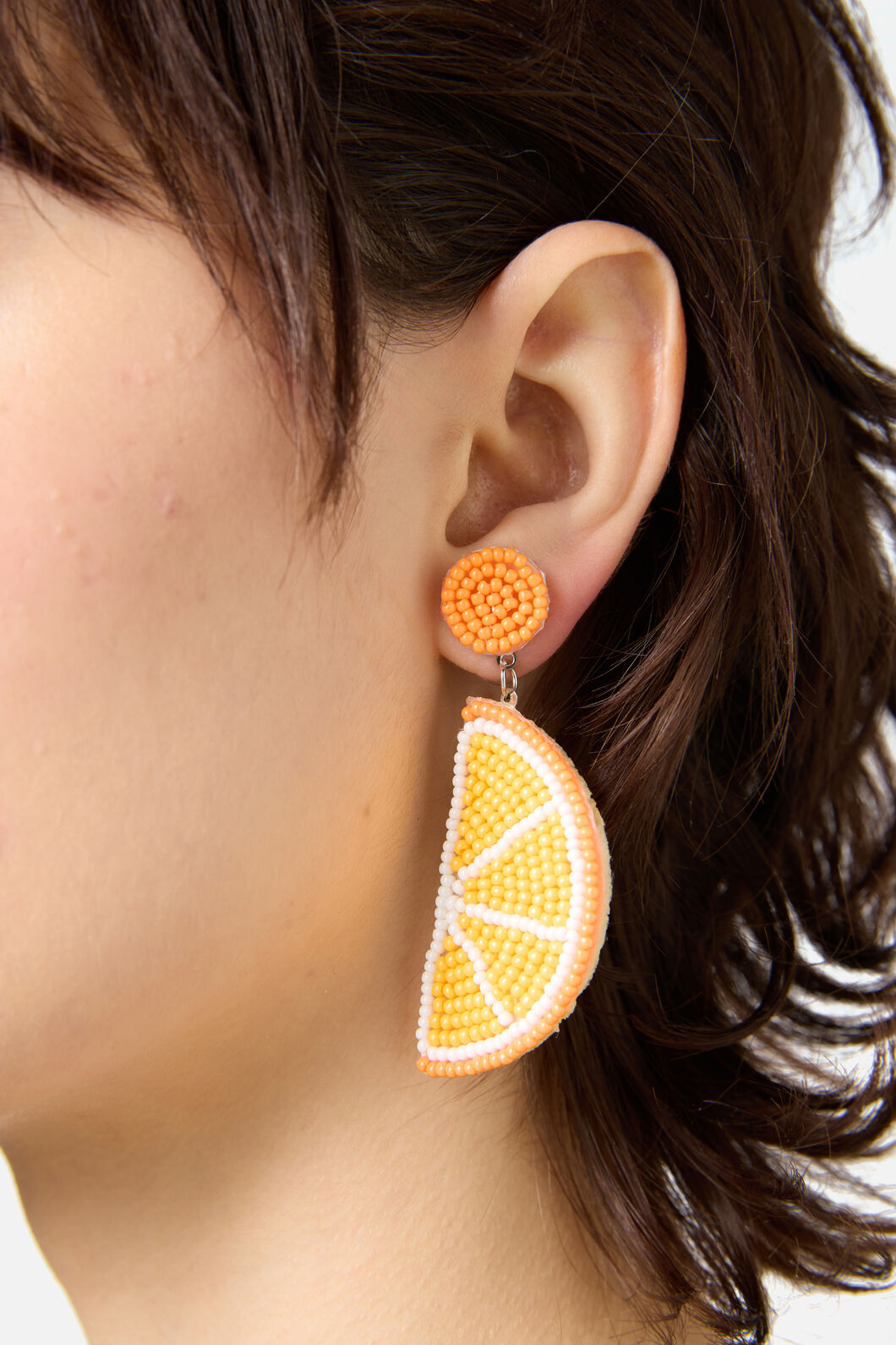 Princess Highway - Orange Beaded Earrings - orange
