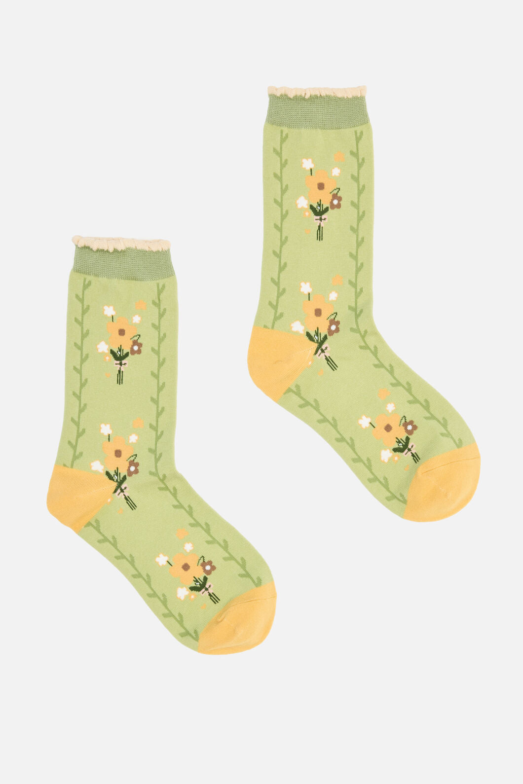 Princess Highway - Cute Flower Bunch Socks - green