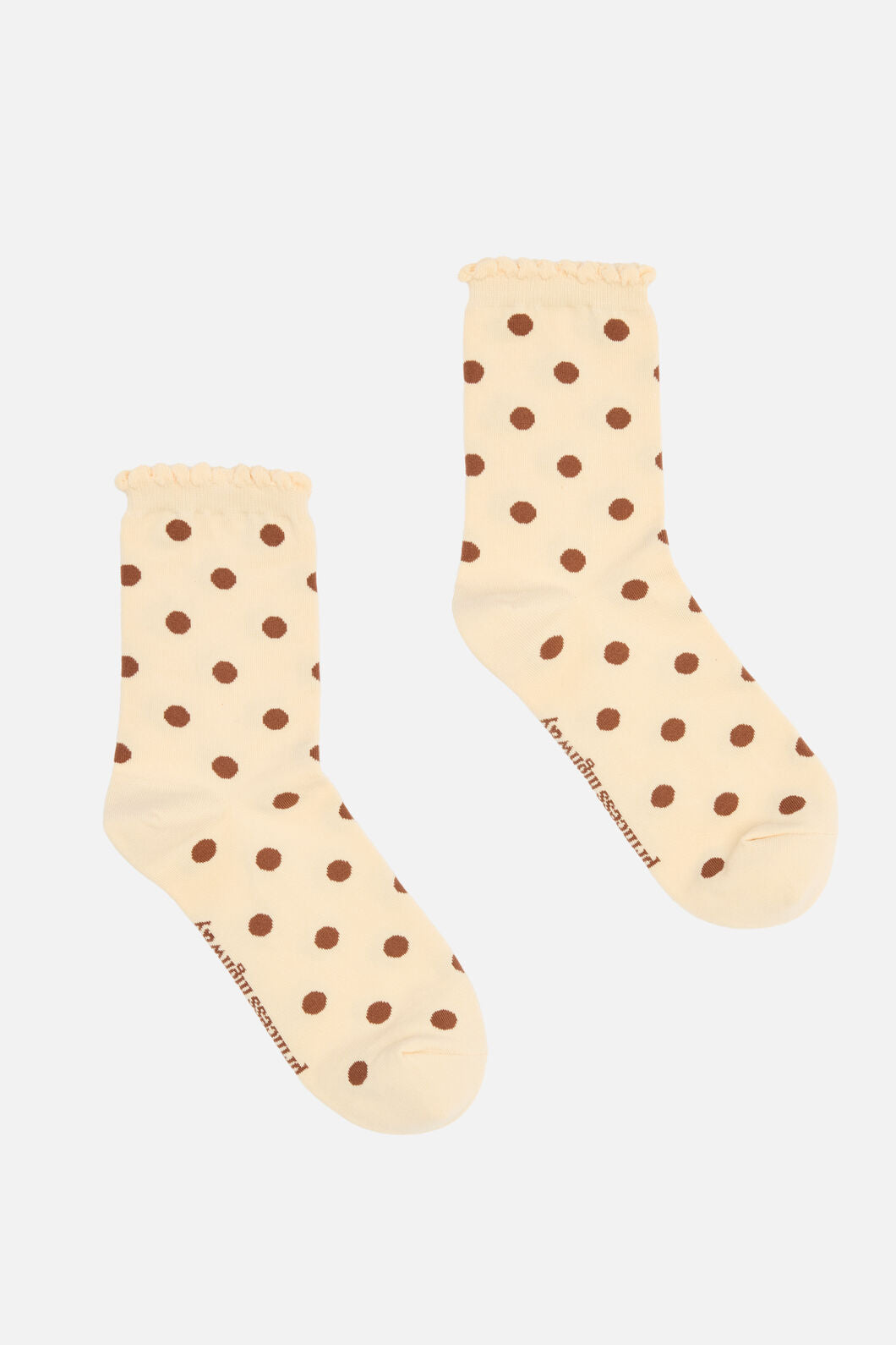 Princess Highway - Chocolate Spot Socks - cream