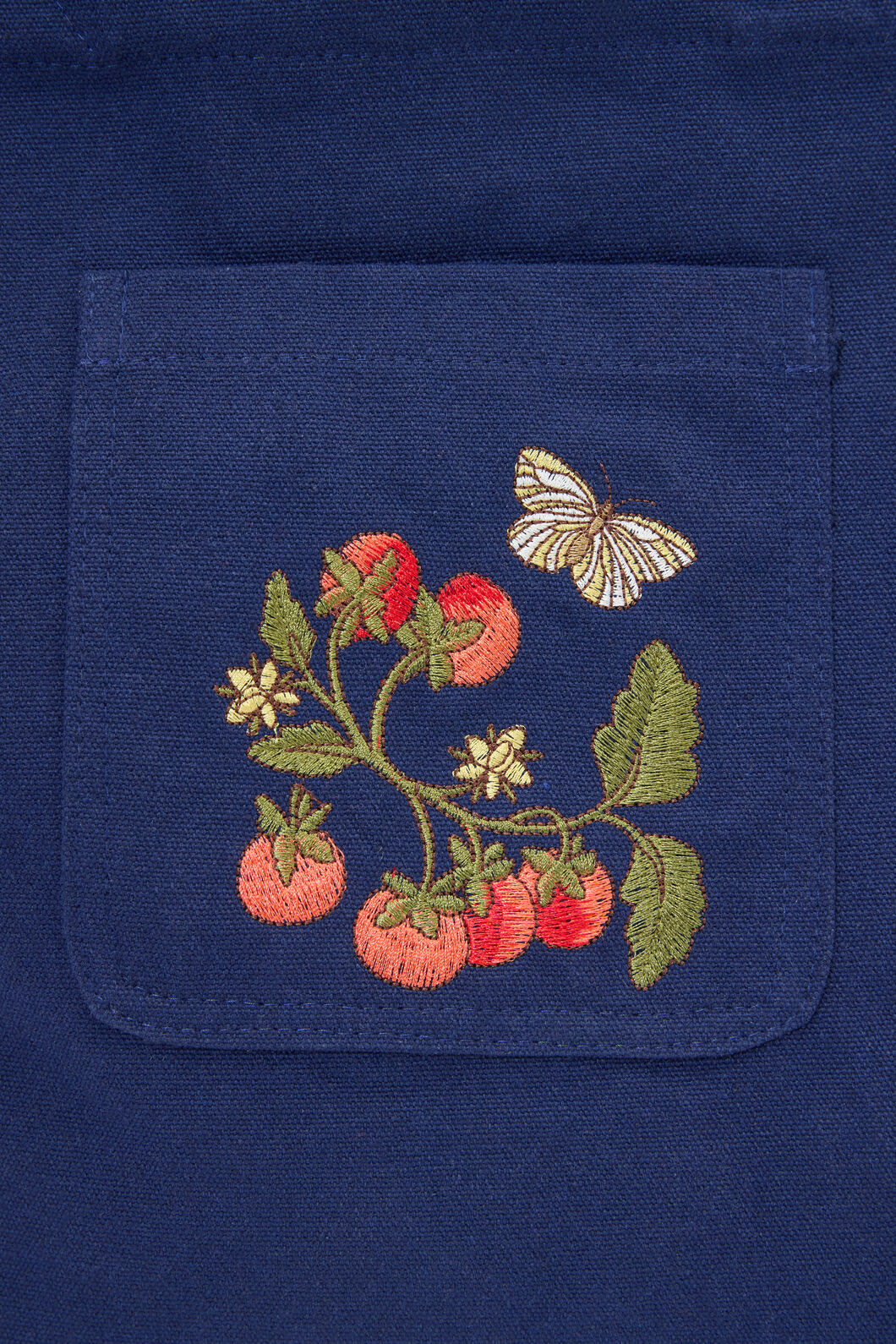 Princess Highway - Tomato and Moth Canvas Tote - navy