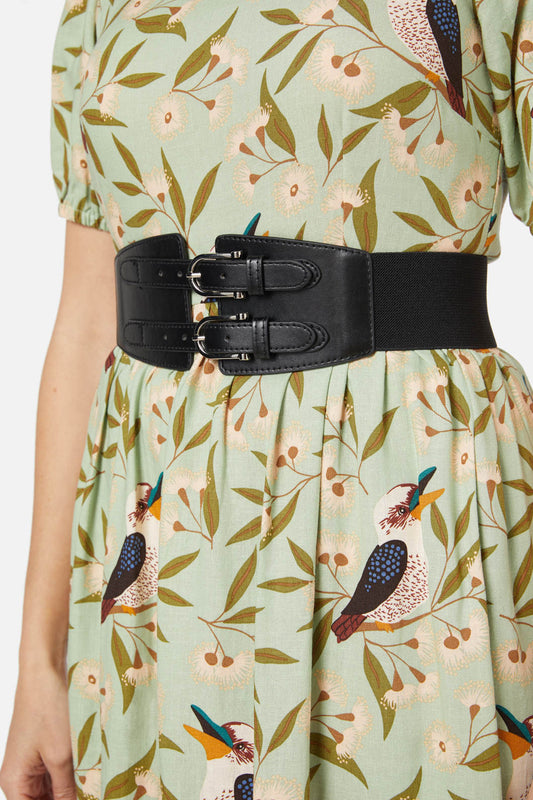 Princess Highway - Double Buckle Waist Belt - black