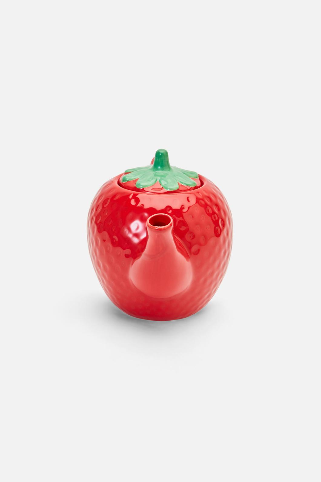 Princess Highway - Strawberry Teapot - red