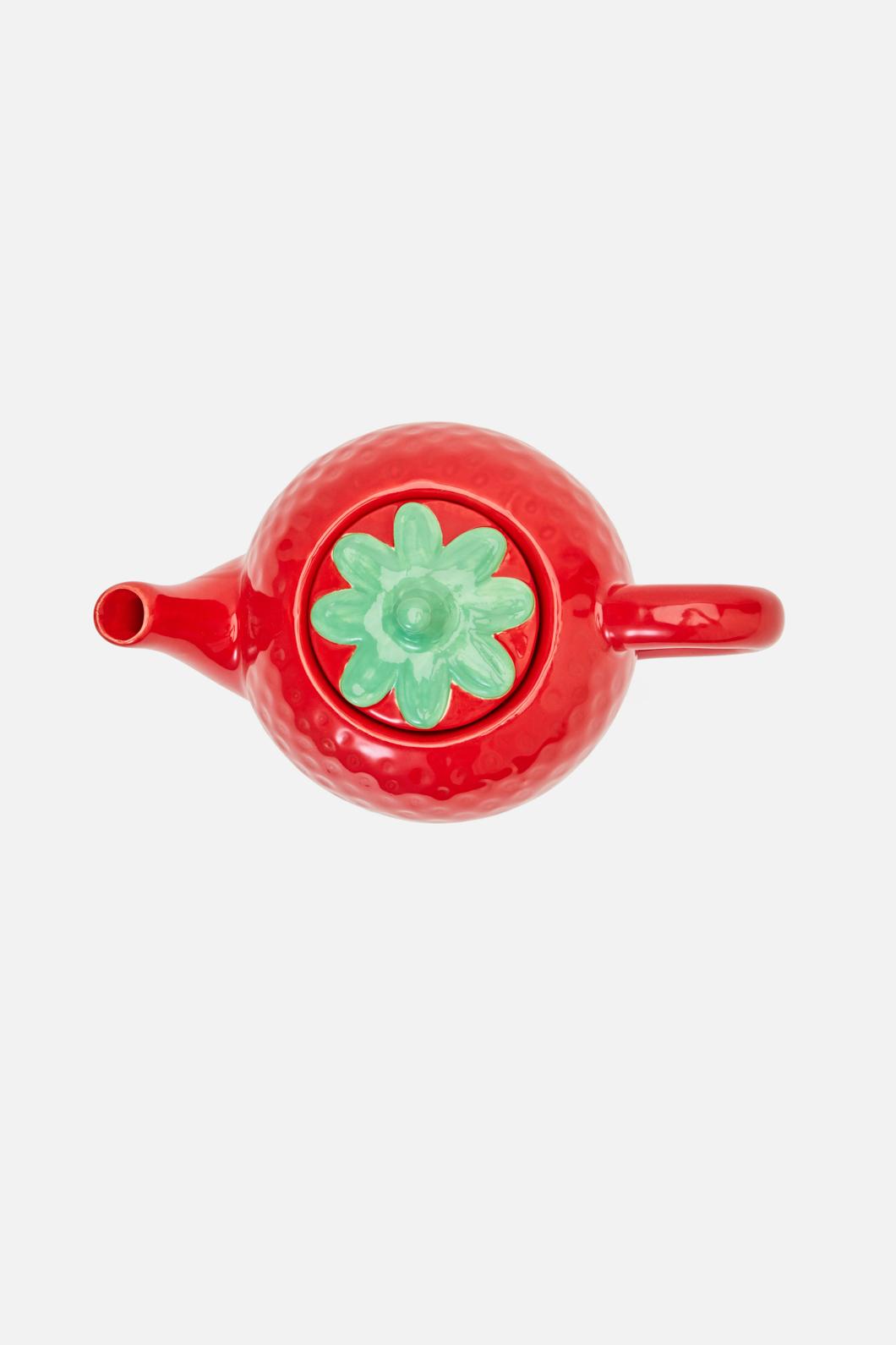 Princess Highway - Strawberry Teapot - red