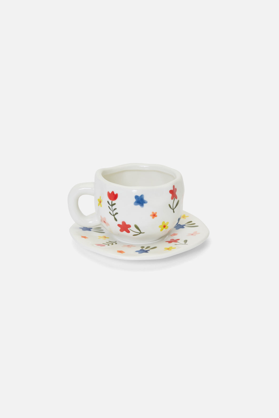 Princess Highway - Flower Cup & Saucer - cream