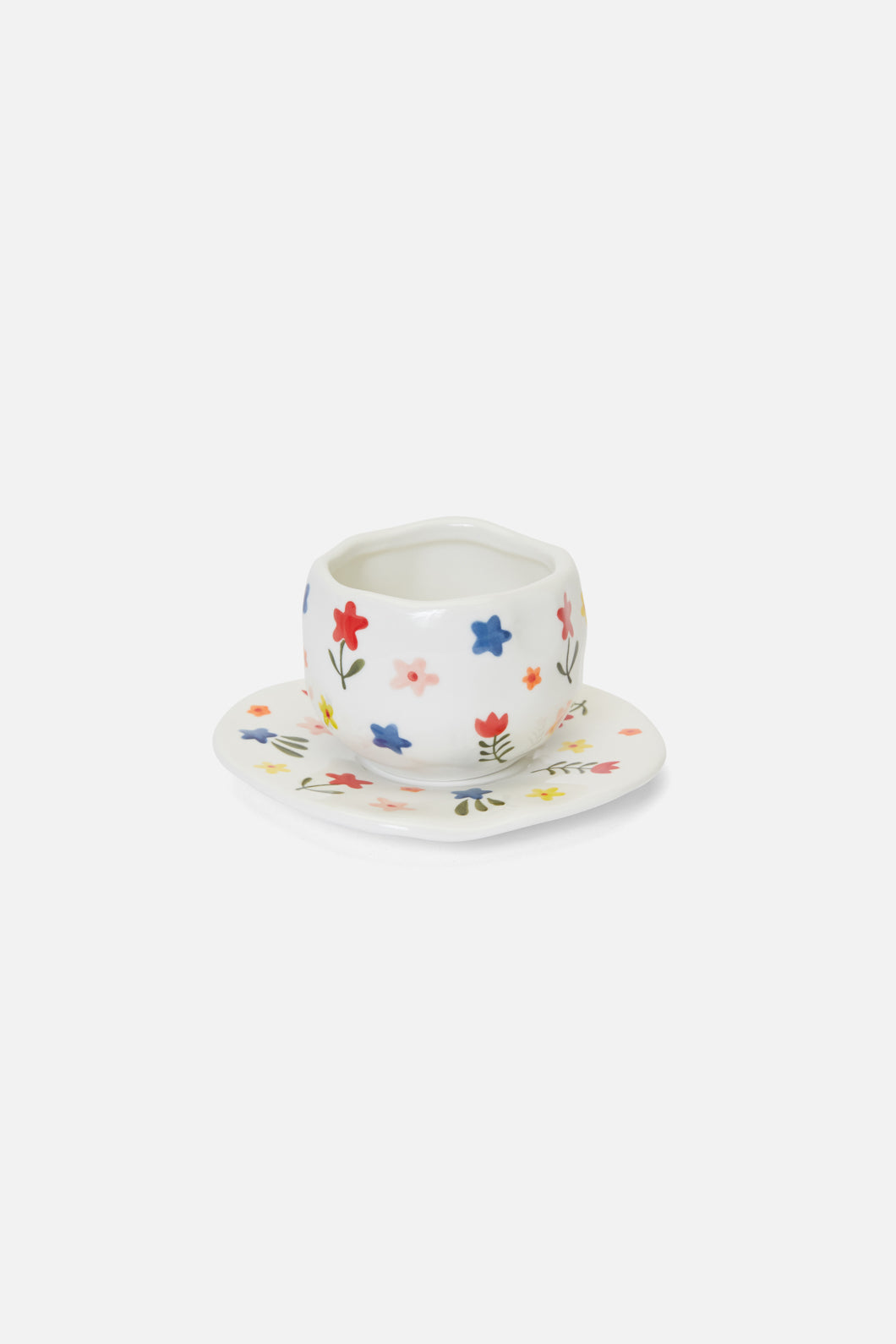 Princess Highway - Flower Cup & Saucer - cream