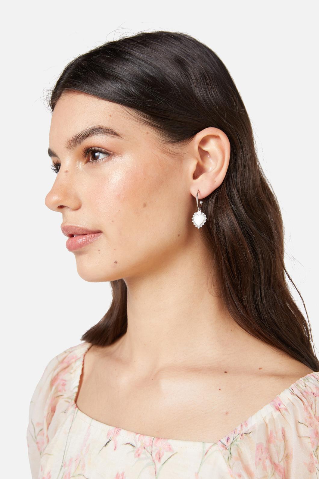Princess Highway - Sweet Romance Earrings - silver