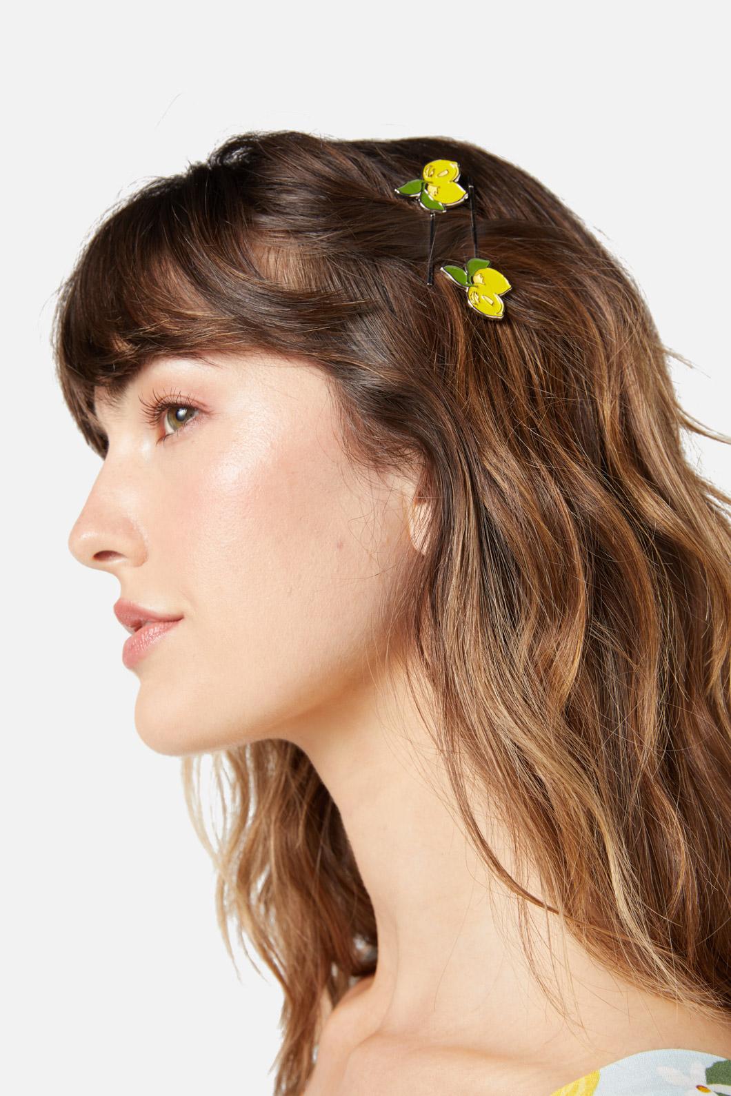 Princess Highway - Lemon Hair Clips - lemon