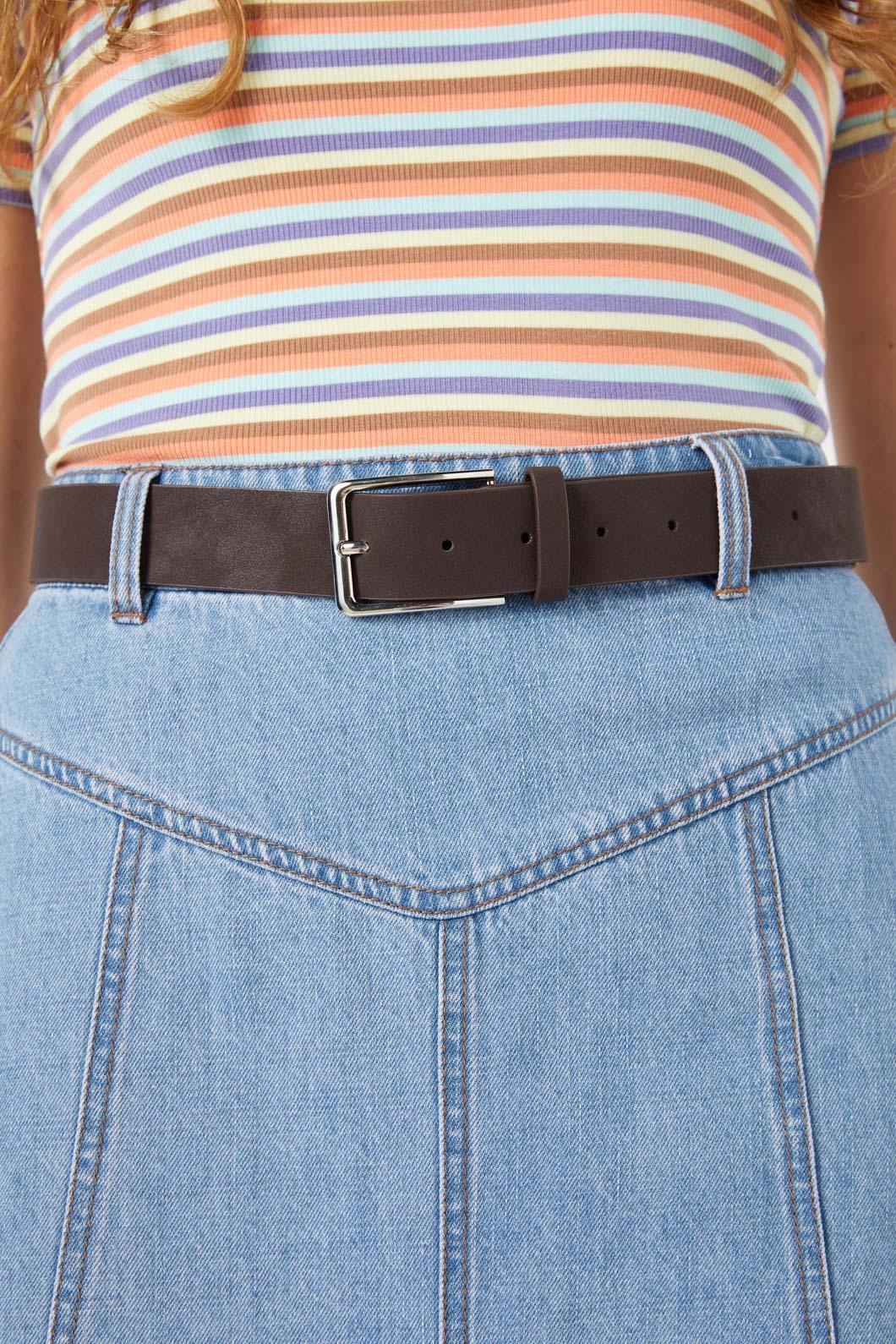 Princess Highway - Coffee Faux Nubuck Belt - coffee