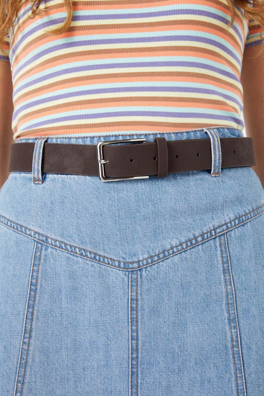 Princess Highway - Coffee Faux Nubuck Belt - coffee