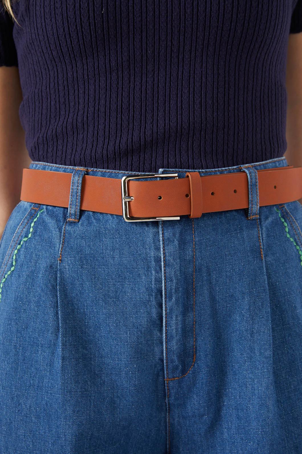 Princess Highway - Tan Faux Nubuck Belt - tan