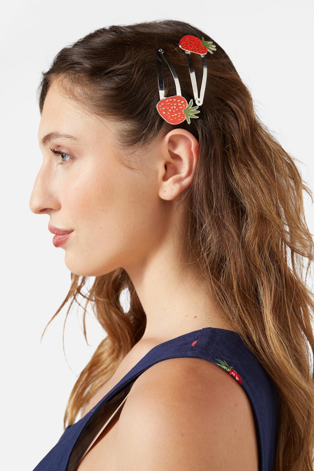 Princess Highway - La Fraise Hair Clips - red