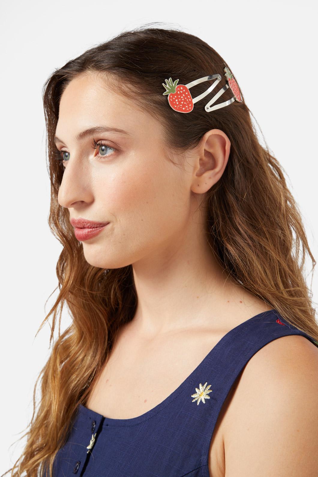 Princess Highway - La Fraise Hair Clips - red