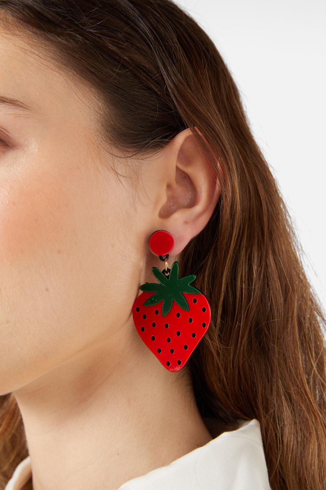 Princess Highway - Strawberry Earrings - red