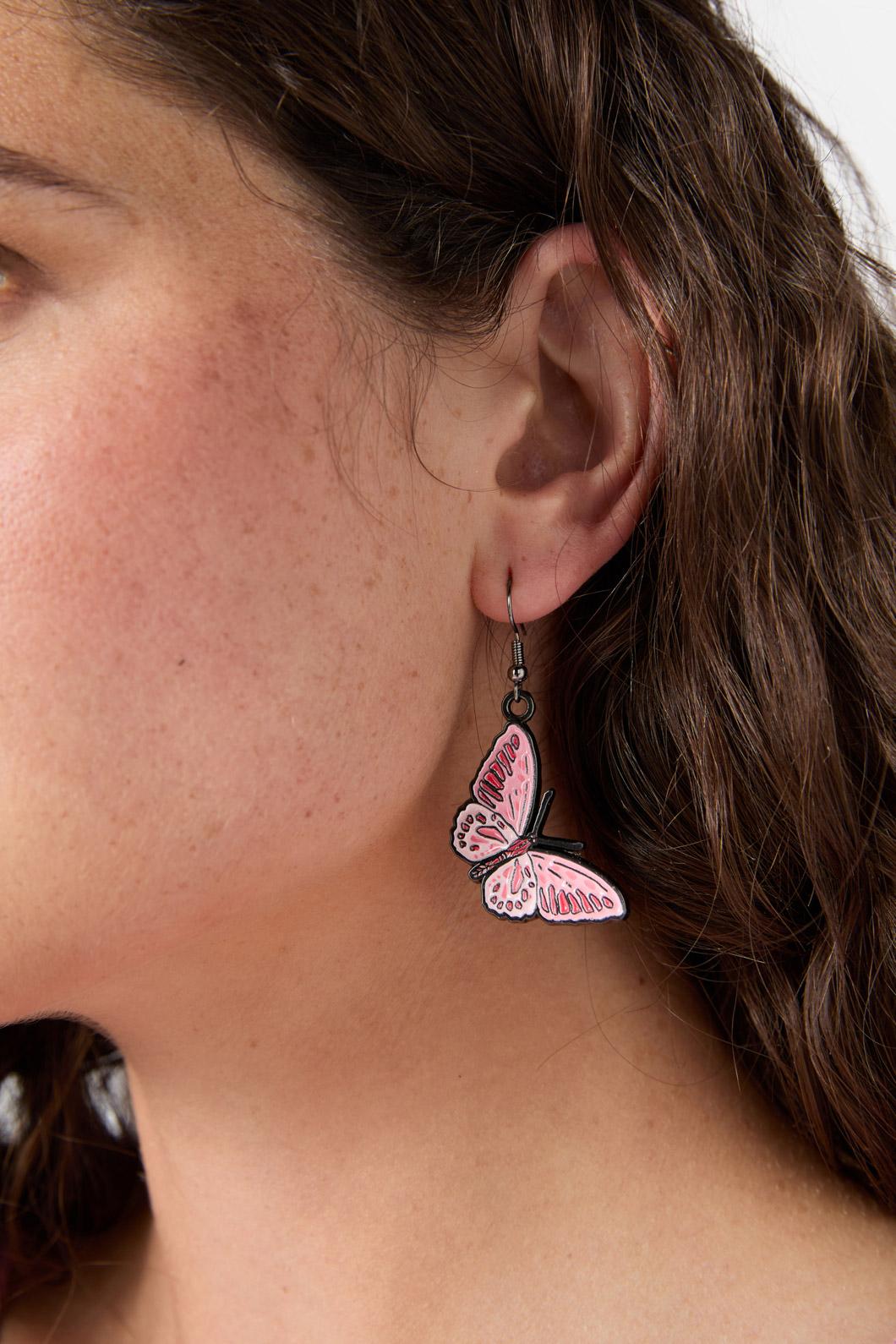 Princess Highway - Yvette Butterfly Earrings - pink