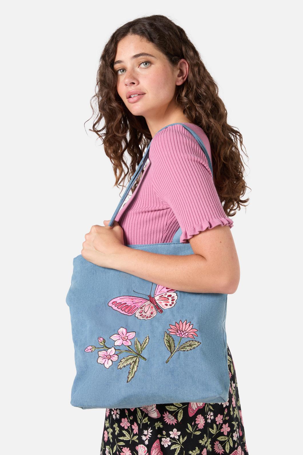 Princess Highway - Butterfly Denim Tote - indigo