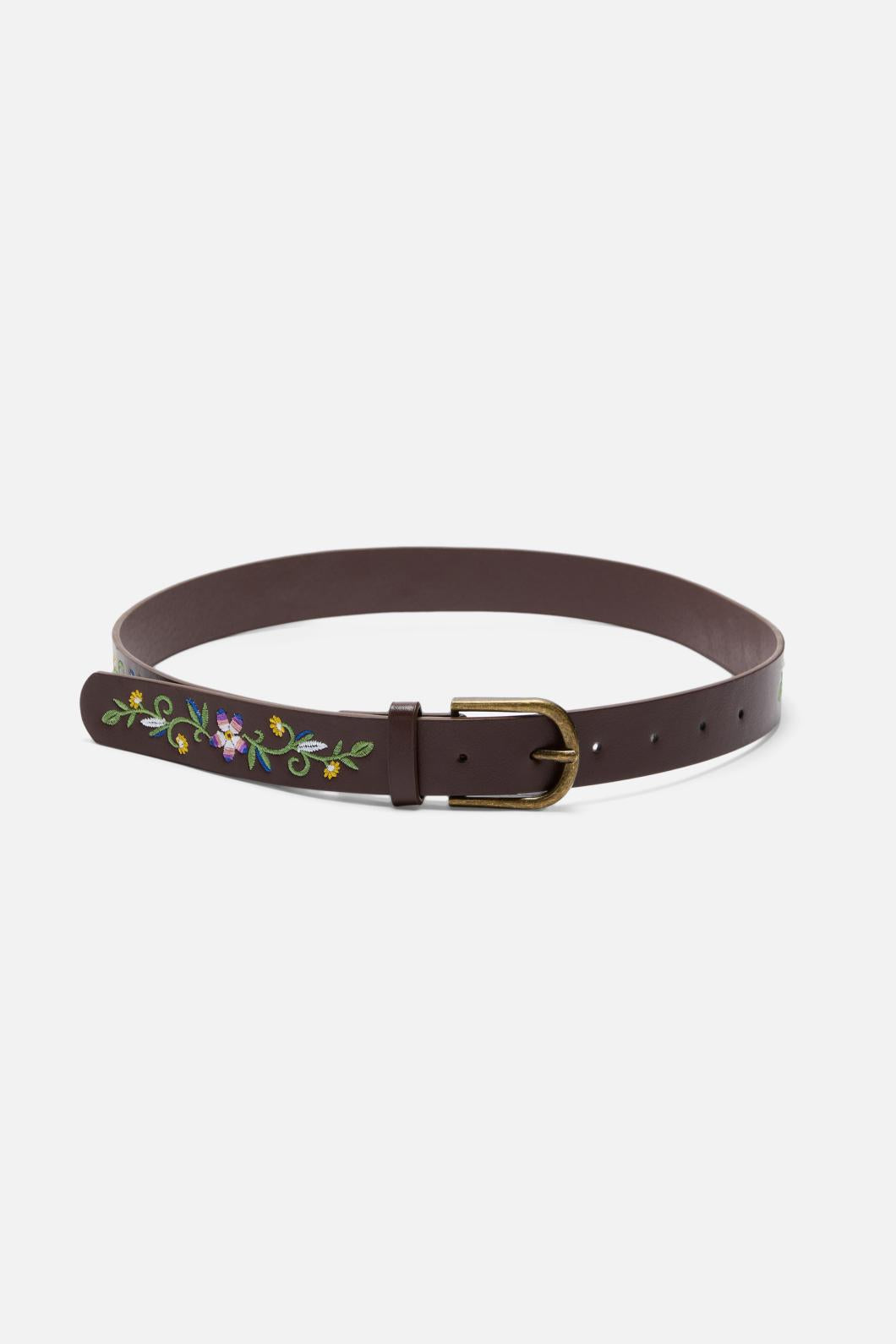 Princess Highway - Choc Embroidered Belt - chocolate