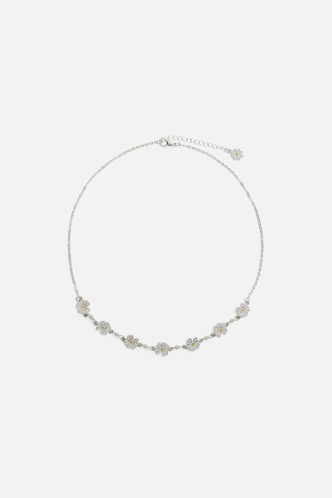 Princess Highway - Delicate Daisy Necklace - white