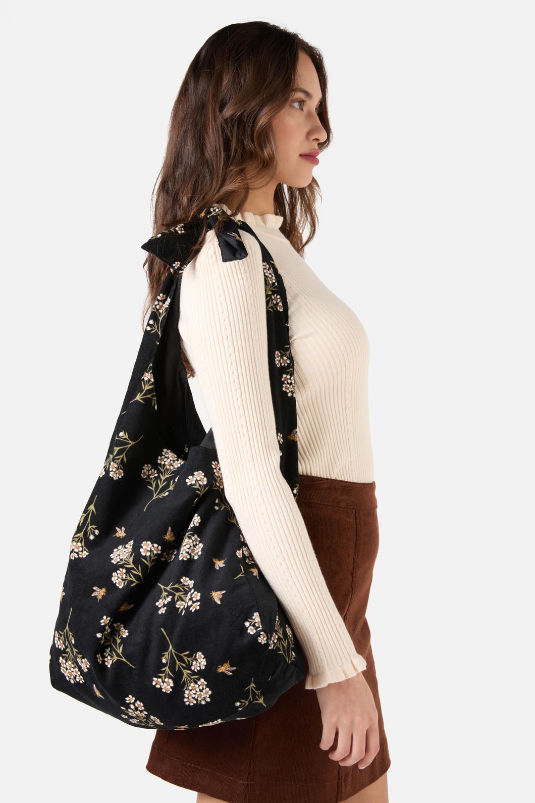 Princess Highway - Flora Bee Slouchy Bag - black