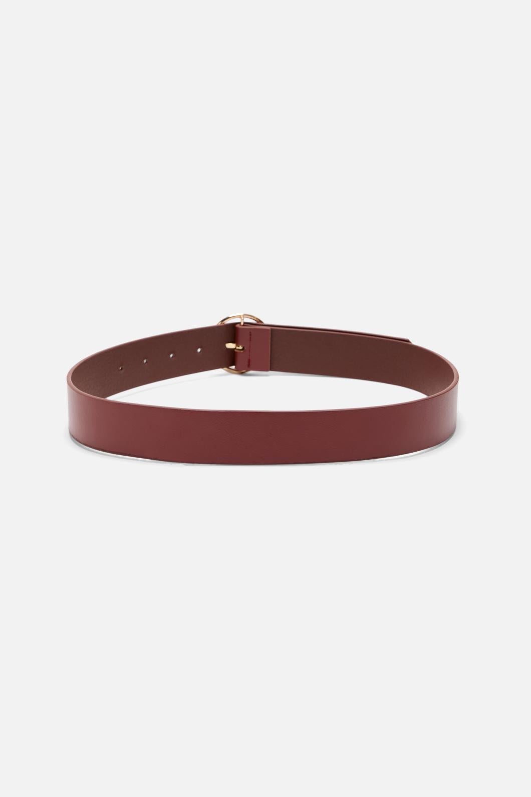 Princess Highway - Dark Red Circle Buckle Belt - dark-red