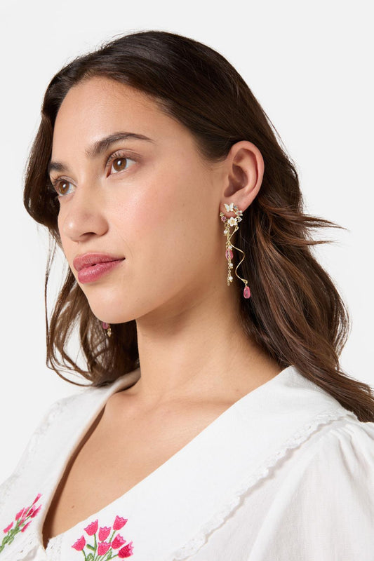 Princess Highway - Dainty Butterfly Earrings - pink