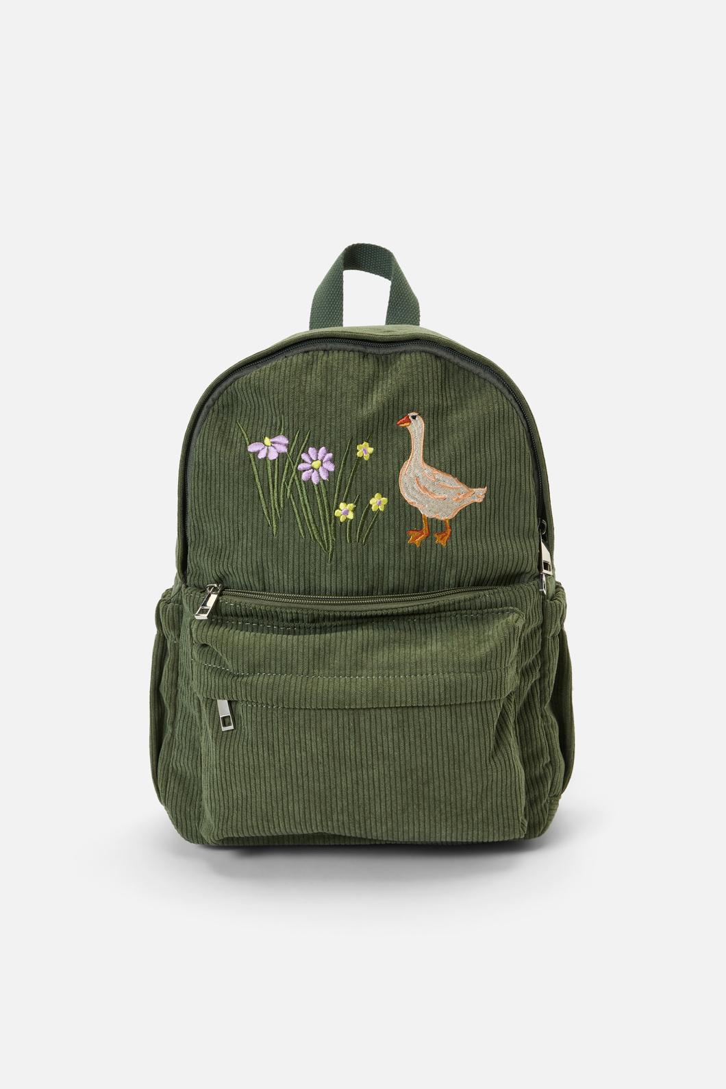 Princess Highway - Lucy Goosey Cord Backpack - green