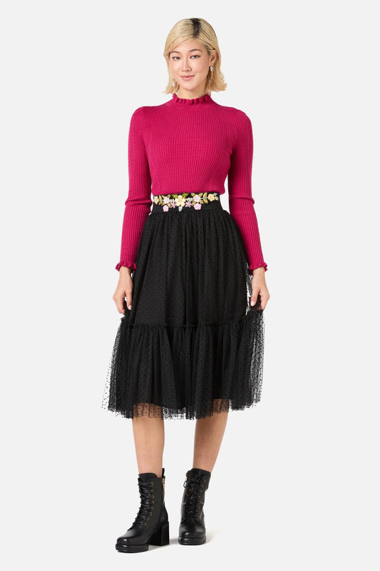 Princess Highway - Embroidered Waist Belt - black