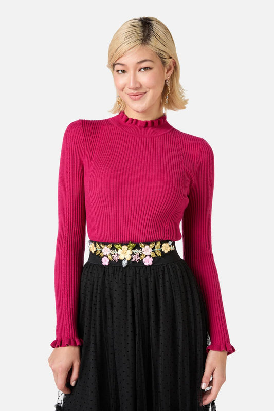 Princess Highway - Embroidered Waist Belt - black