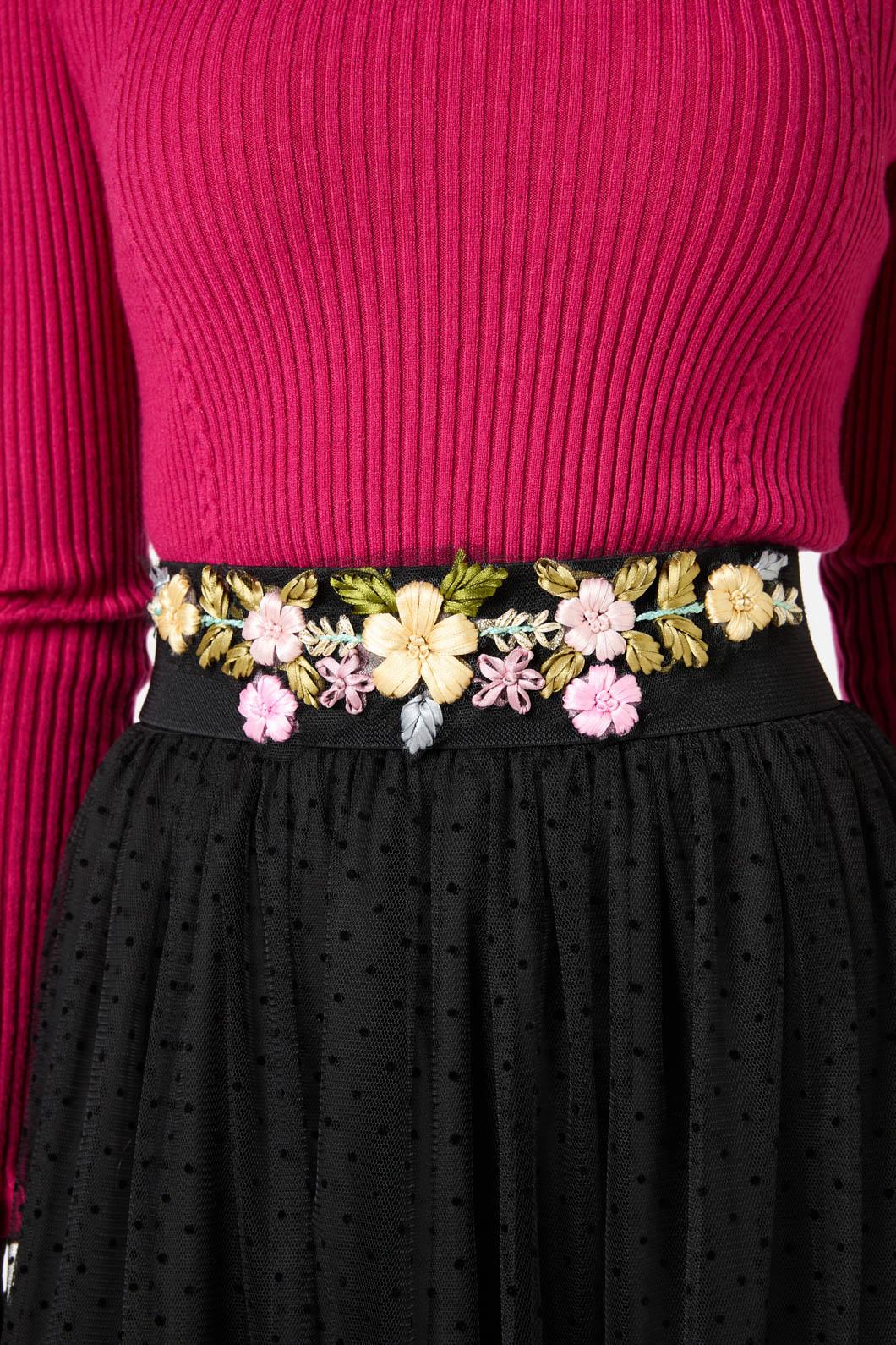 Princess Highway - Embroidered Waist Belt - black