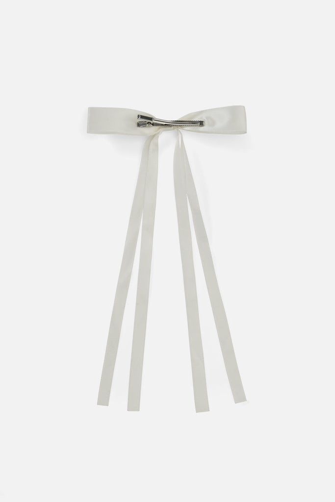 Tulle Small Bow Clip In Cream main image 1
