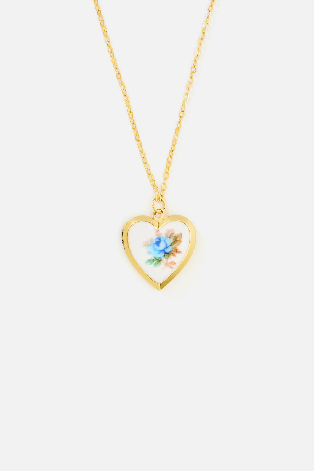 Princess Highway - Blue Flower Vintage Locket - blue