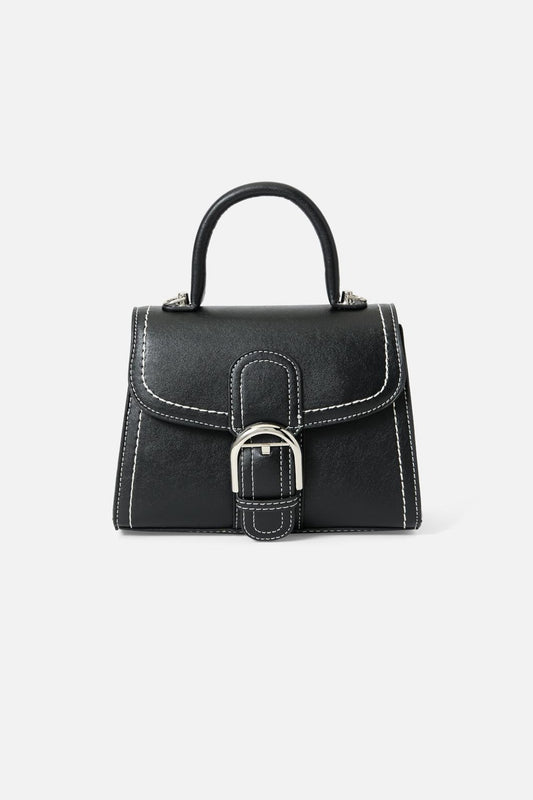 Princess Highway - Black Buckle Handbag - black